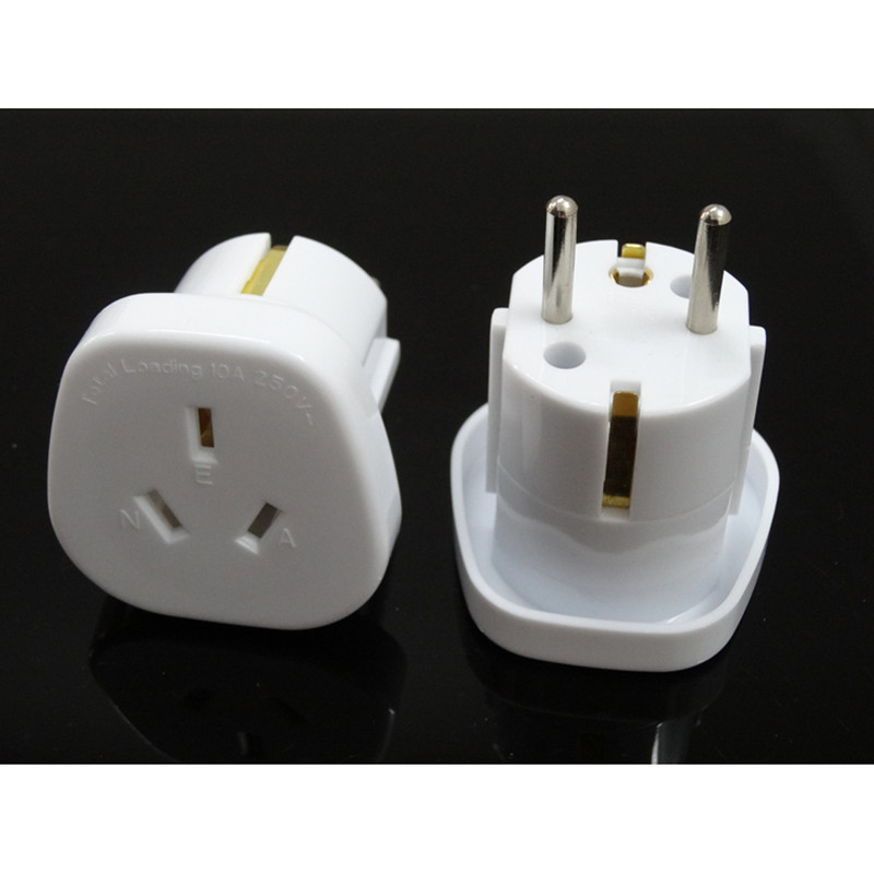 供应SAA认证国标澳规三插转欧规韩国转换插头 10A250V PC阻燃材料