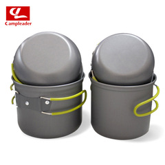 Outdoor camping pot set, can be installed with stove head flat gas tank pot, portable aluminum oxide insulation pot, for 2-3 people 
