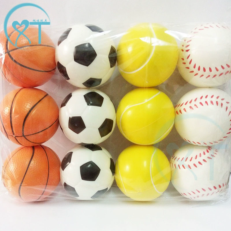 Трансграничная Горячая продажа декомпрессии 63 мм футбол баскетбол ПУ мяч Давление пены мяч игрушка ПУ декомпрессионная губка вентиляционное отверстие теннис