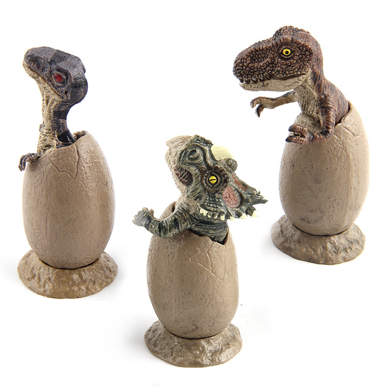 El Comercio exterior directo de la fábrica dinosaurio Jurásico hecho a mano modelo semi-eclosionado huevos de dinosaurio 3 Traje modelo con base