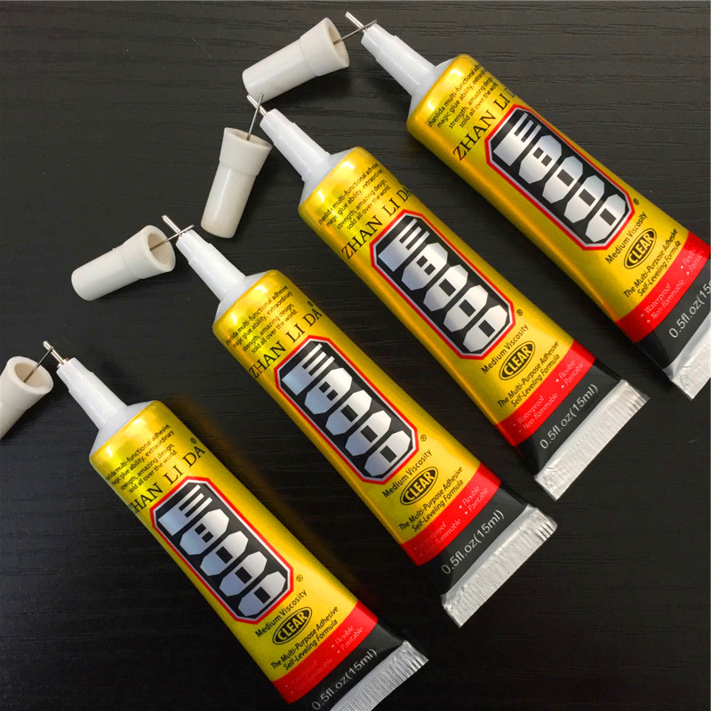 厂家批发E8000胶水15ml自带针头布类衣服点钻贴钻水钻胶屏幕胶