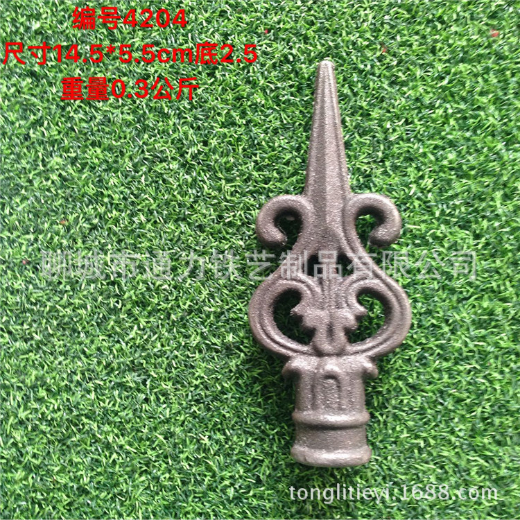 惠州厂家 铸铁枪头 铁艺大门护栏配件 装饰矛头铸钢矛尖