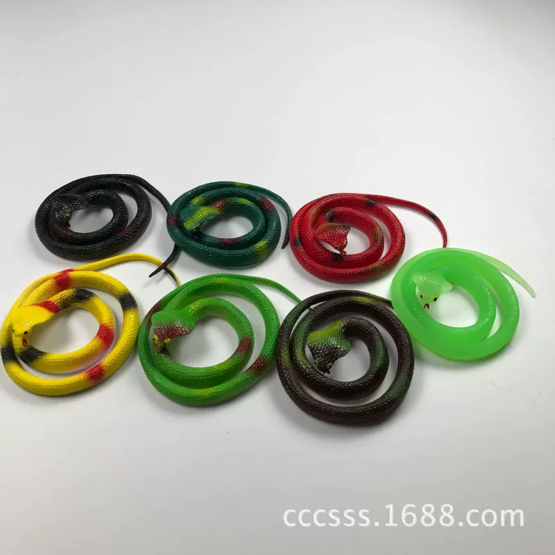 Игрушечная змея из резины 70 см кобра с круглой головой