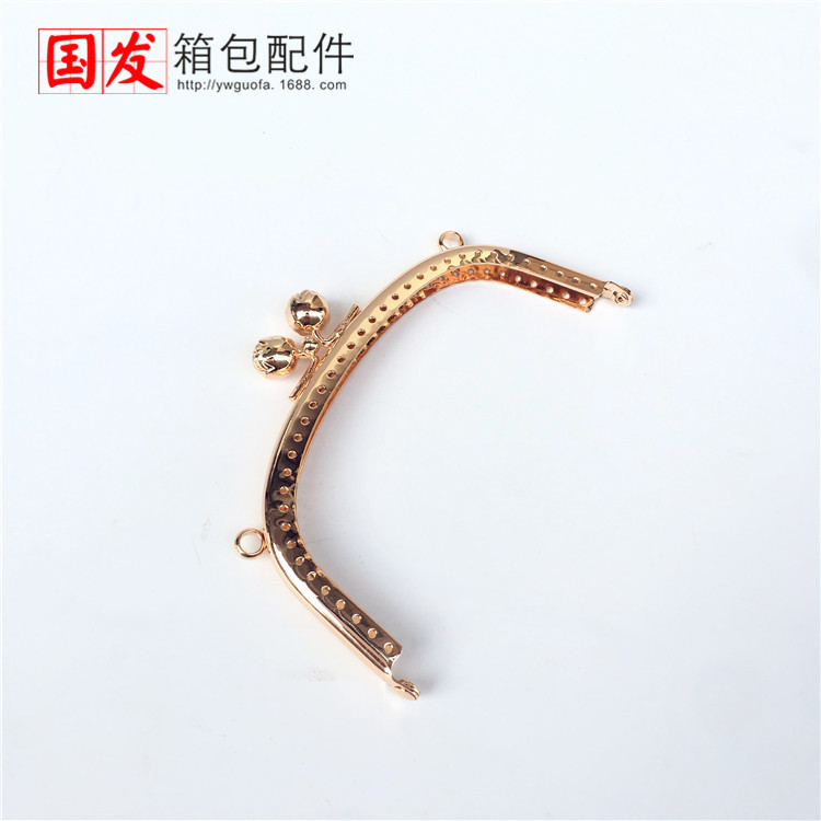 In stock: 12.5CM arco brillante oro de rosa boca de oro DIY oro de oro oro de bronce oro de rosa boca de oro ligero