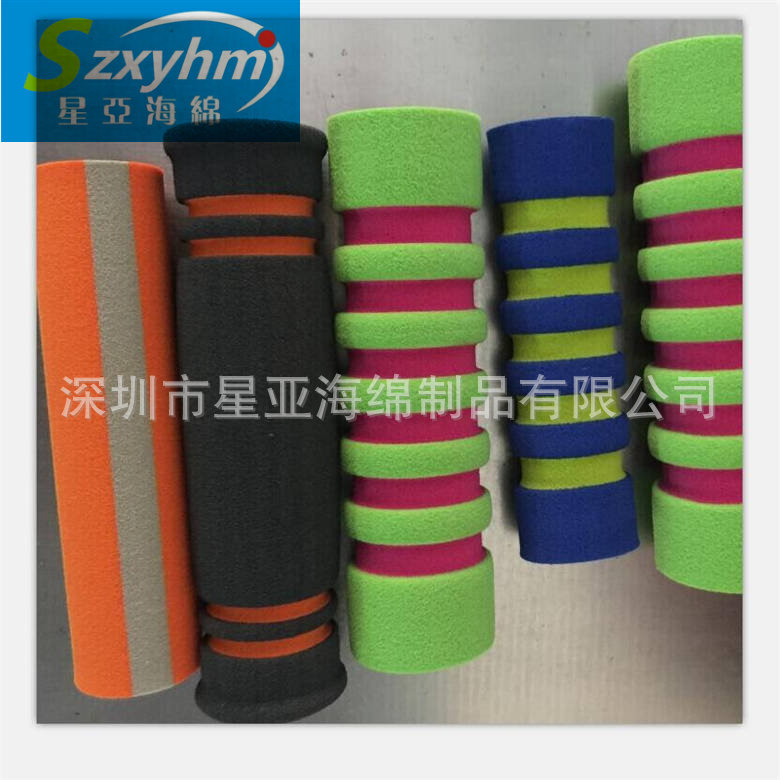 厂家供应双色海绵套NBR把套 自行车把手橡塑发泡管NBR海绵发泡管