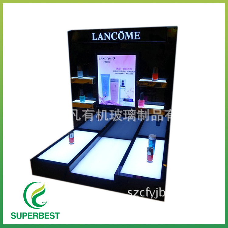 厂家生产亚克力展示架化妆品透明指甲油展架有机玻璃化妆品发光架