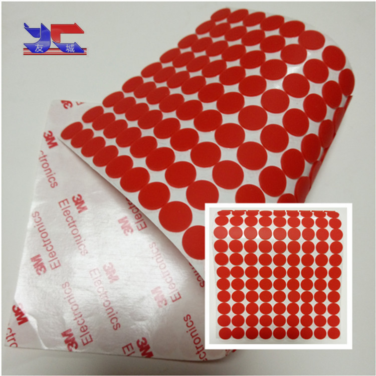 硅胶防滑胶粒 硅胶透明胶垫 防撞防滑耐磨硅胶圆垫红色