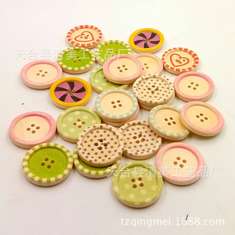 30mm botones de borde fino hermosos botones impresos 25 pc/bolsa