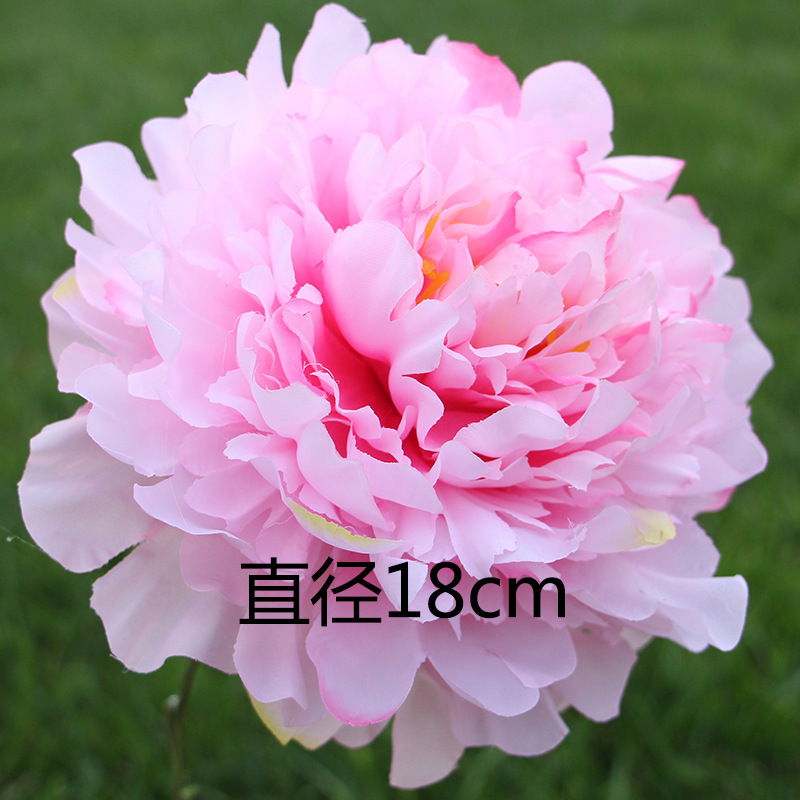 QT1-418cm大牡丹花头批发婚庆装饰大号绢布花头家居摆放家居装扮