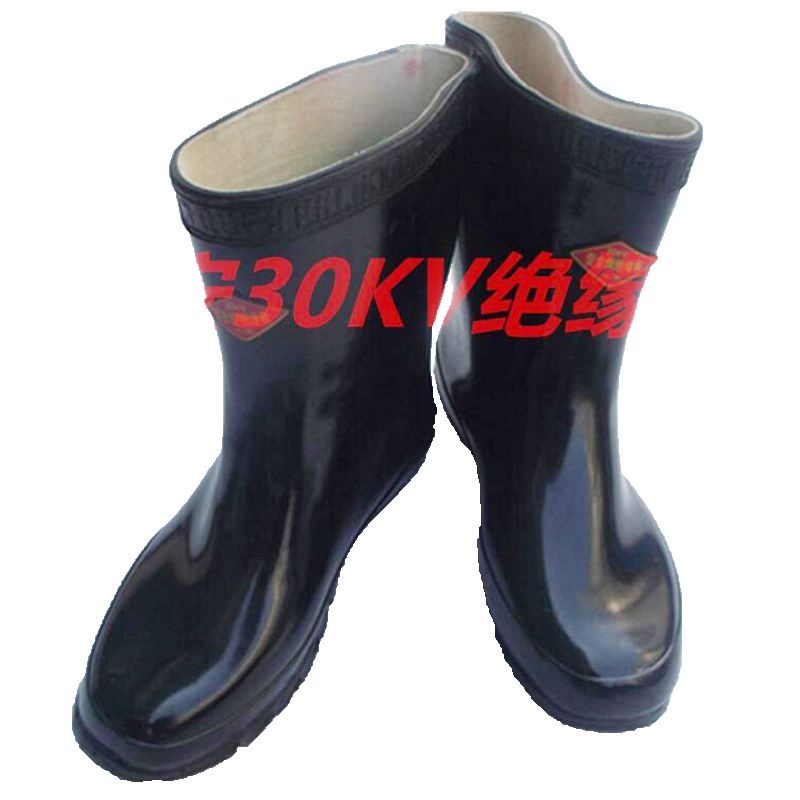 Tianjin Zheng'an 30KV Изолированные ботинки, высоковольтные Изолированные ботинки, резиновые рабочие ботинки до середины икры с защитой от электричества