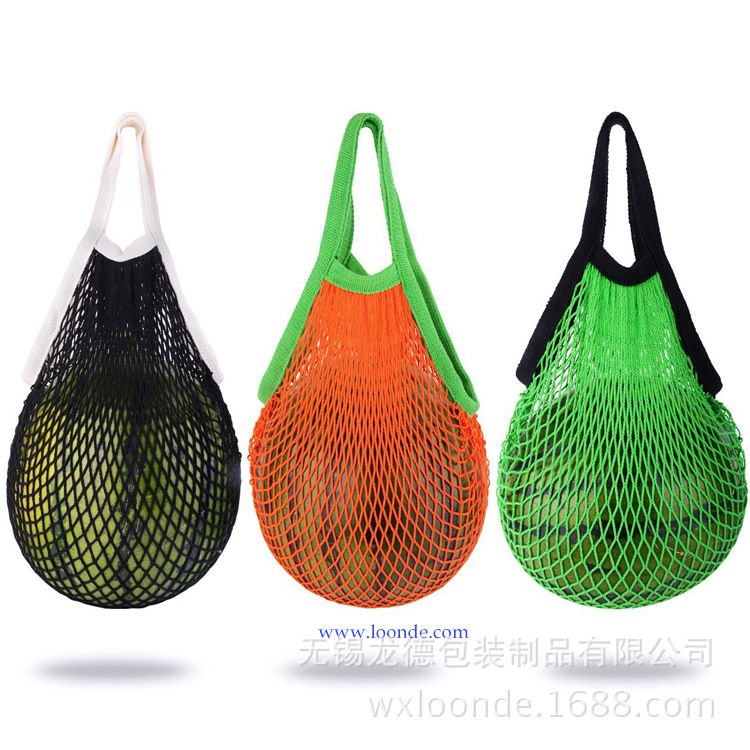 厂家批发手工编织水果袋可定超市菜场环保购物沙滩袋供应手提袋