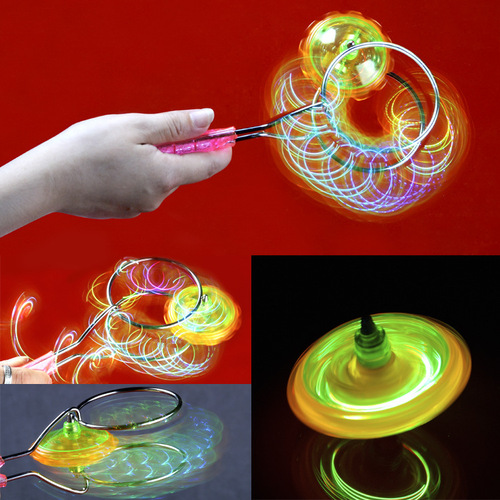 Magic spinning top night market street stall hot selling luminous children's toys flashing new and unique yo-yo yo-yo magnetic