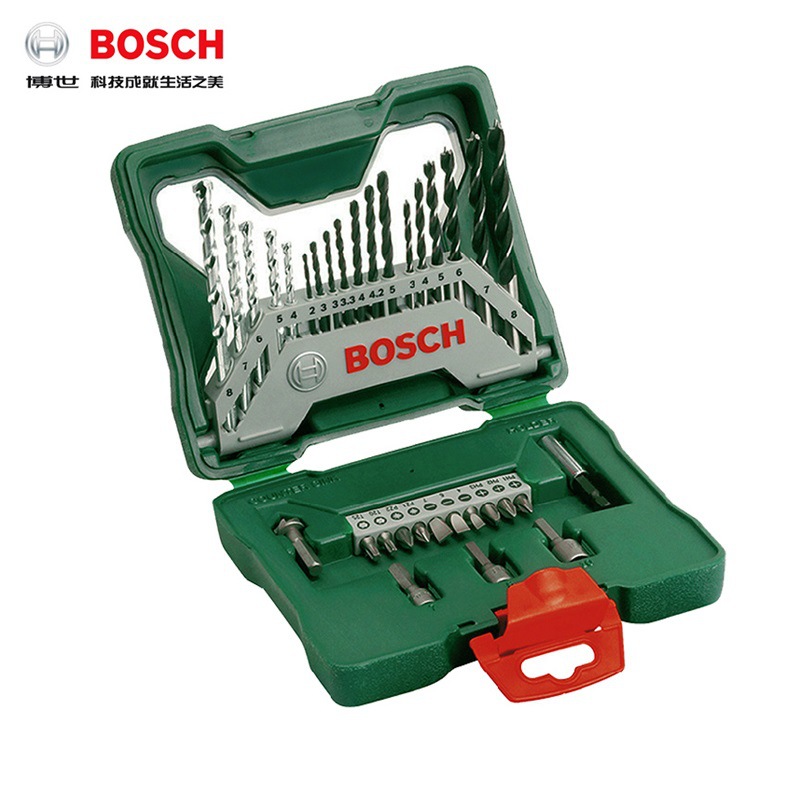 博世33件麻花钻组合 金属石工木工钻头螺丝批头六角套筒混合套装