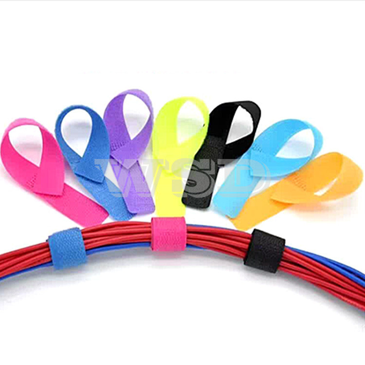 彩色魔术贴理线带 魔术贴绑带 电压带扣 魔术贴扎带 阴阳面魔术贴