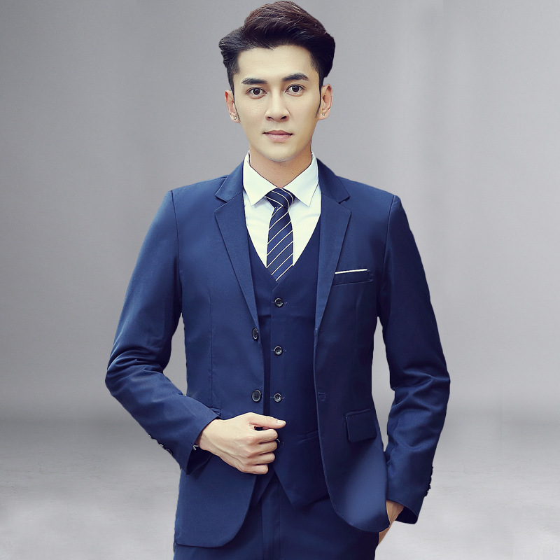 Traje de hombre de primavera y otoño para hombre traje de hombre de estilo coreano slim fit traje de hombre traje de tres piezas vestido de novia mejor hombre