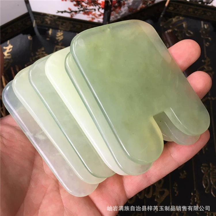 Утолщенная скребковая доска, нефритовая скребковая доска, голографическая скребковая доска Zhang Xiuqin, задняя дека из натурального нефрита для лица Xiu