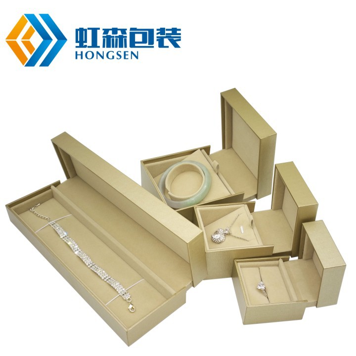 工厂批发香槟金饰品包装盒 树纤纹首饰盒戒指吊坠盒错位盒加logo