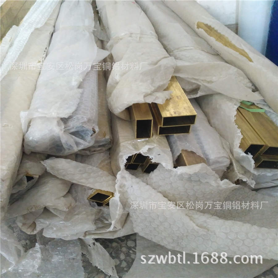 厂家生产黄铜扁管扁通 家具H62黄铜方管 装饰T2紫铜扁管 方红铜管