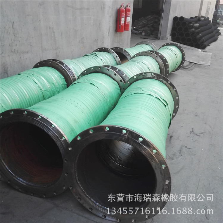 厂家直销大口径法兰橡胶钢丝管 吸排水连接方便大口径法兰橡胶管