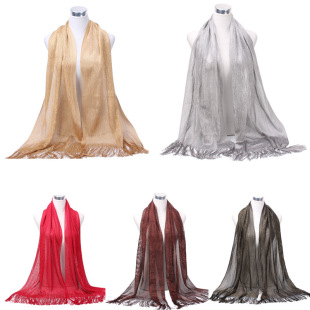 Manufacturers in Europe and the United States sunscreen scarf gold scarf thin ladies scarf flat towel spot