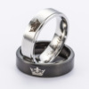 Fashionable advanced carved ring stainless steel for beloved engraved, European style, high-quality style, wholesale