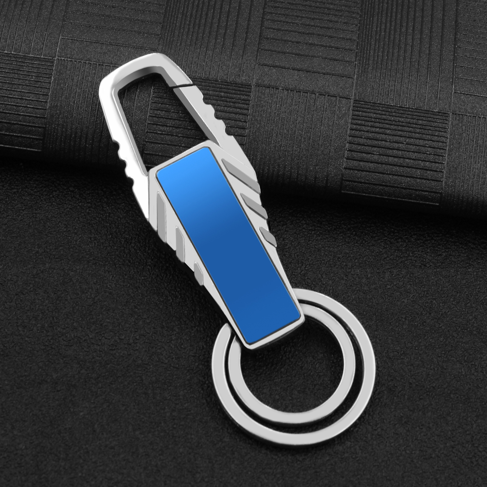Men's car keychain metal pendant keychain laser lettering stainless steel piece small gift activity gift