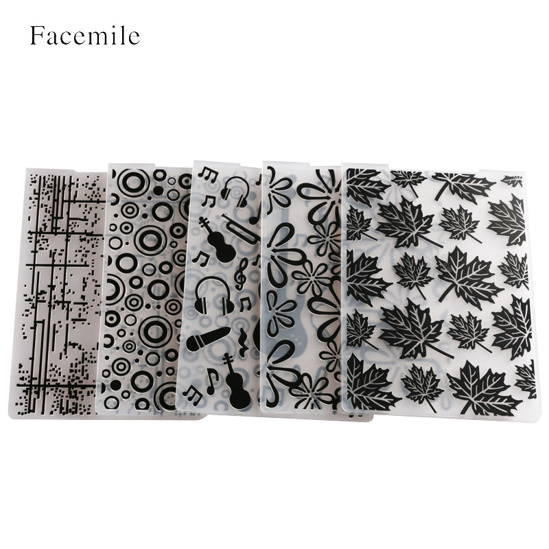 DIY plástico múltiple cóncavo-convexo DE RELIEVE Plantilla de impresión en blanco y negro Clip de impresión cóncavo-convexo placa cóncavo-convexo Plantilla de diario