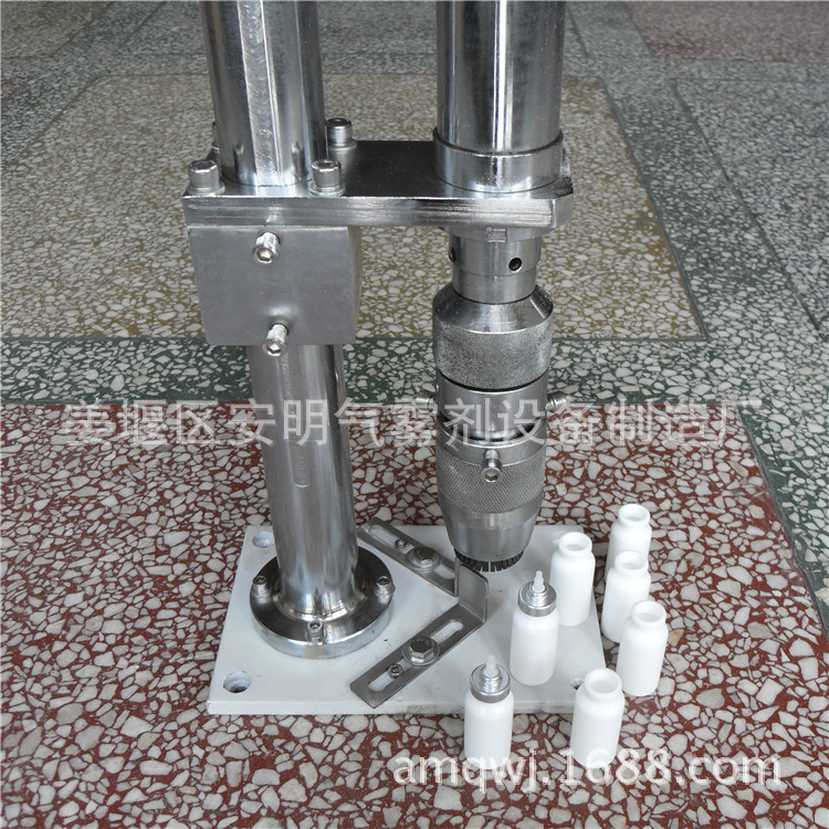 本厂供应  手动气雾喷雾剂罐抓口机械设备 铝罐小瓶抓口封口仪器