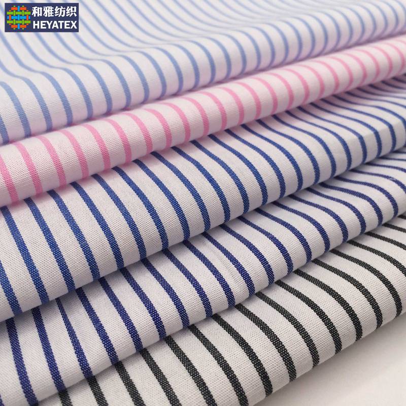 全棉色织小条子 爆款蓝色条纹衬衫连衣裙面料条宽2+3mm 现货H2284