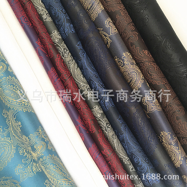 现货供应涤粘人丝提花服装里布西服外套内衬布料批发