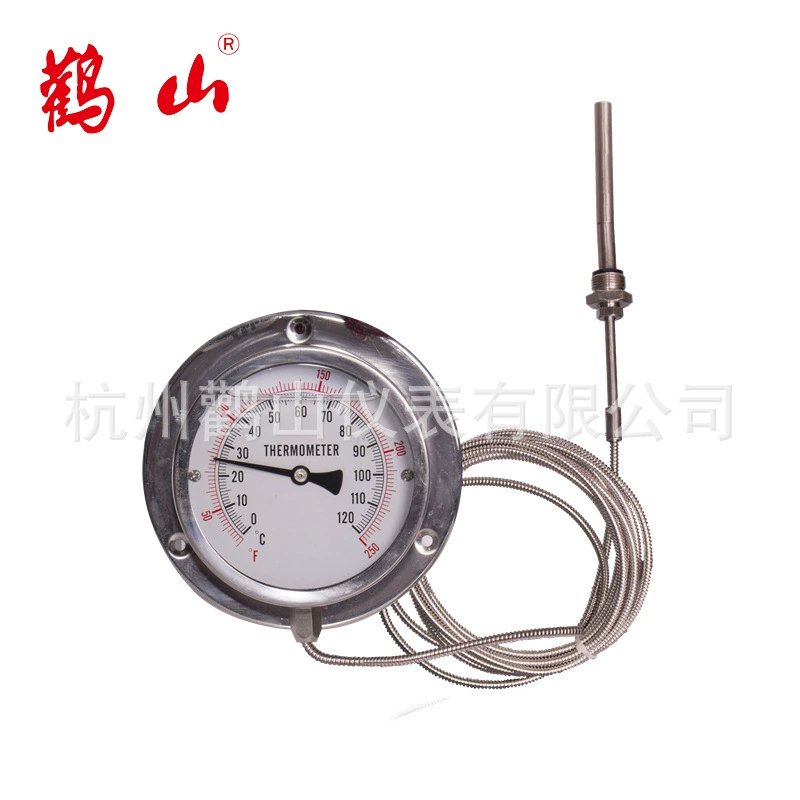 WTZ280 цельнометаллический маслонаполненный ударопрочный термометр из нержавеющей стали 304, прямая продажа с фабрики