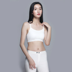 Upgraded version manufacturer wholesale female yoga sling tube top bra wrap bra strap bra pad cup short bottoming vest