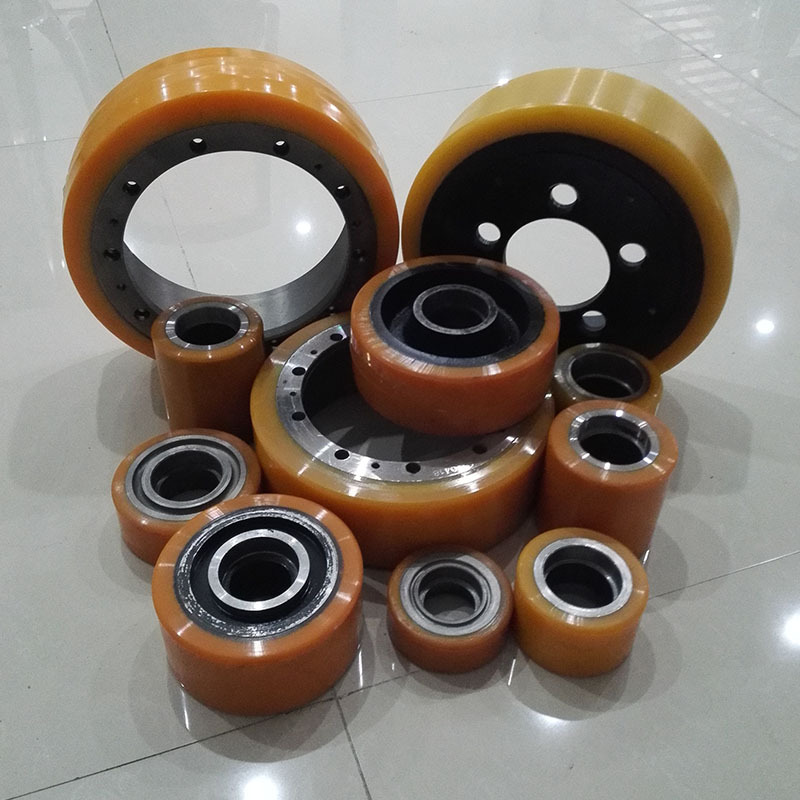 电动搬运车平衡轮堆高车轮子叉车轮胎诺力中力125550后轮耐磨静音