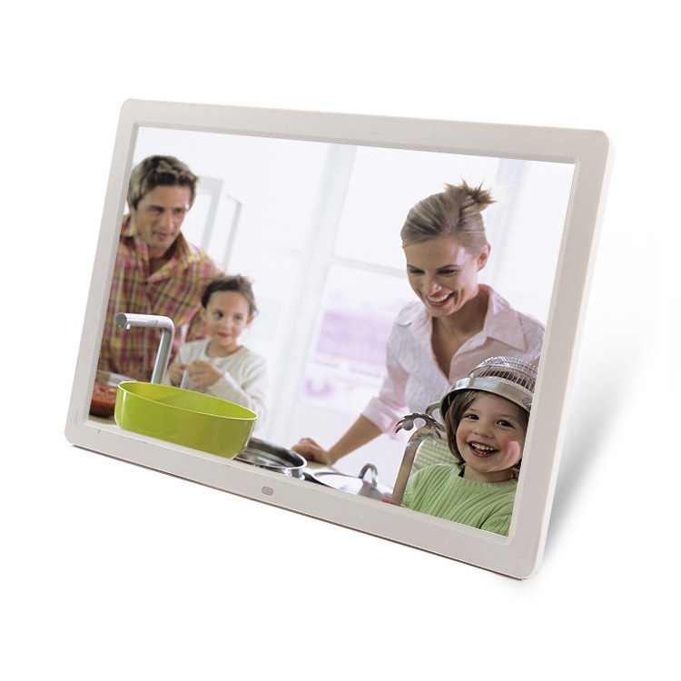 Hot selling 17 inch HD widescreen digital photo frame advertising machine supports 1080p video HDMI input can be hung on the wall