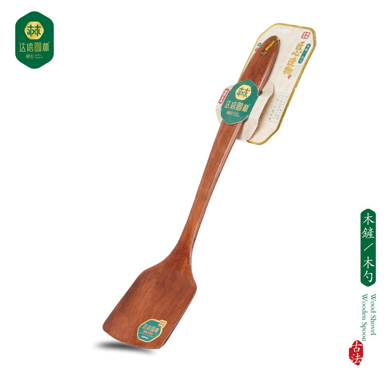Хит-поп wooden spatula для жарки, лопатка для жарки, длинная ручка, антипригарная сковорода, особый деревянный лопатник с штрихкодом