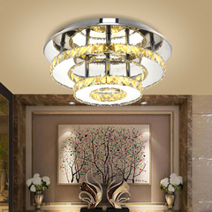 Cross-border manufacturer crystal ceiling lamp LED modern circular aisle lamp simple corridor entrance lamp balcony lighting