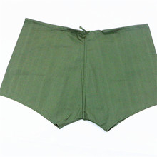 老式军绿色布裤衩纯棉布料男式高腰内裤八一平角大裤衩男短裤