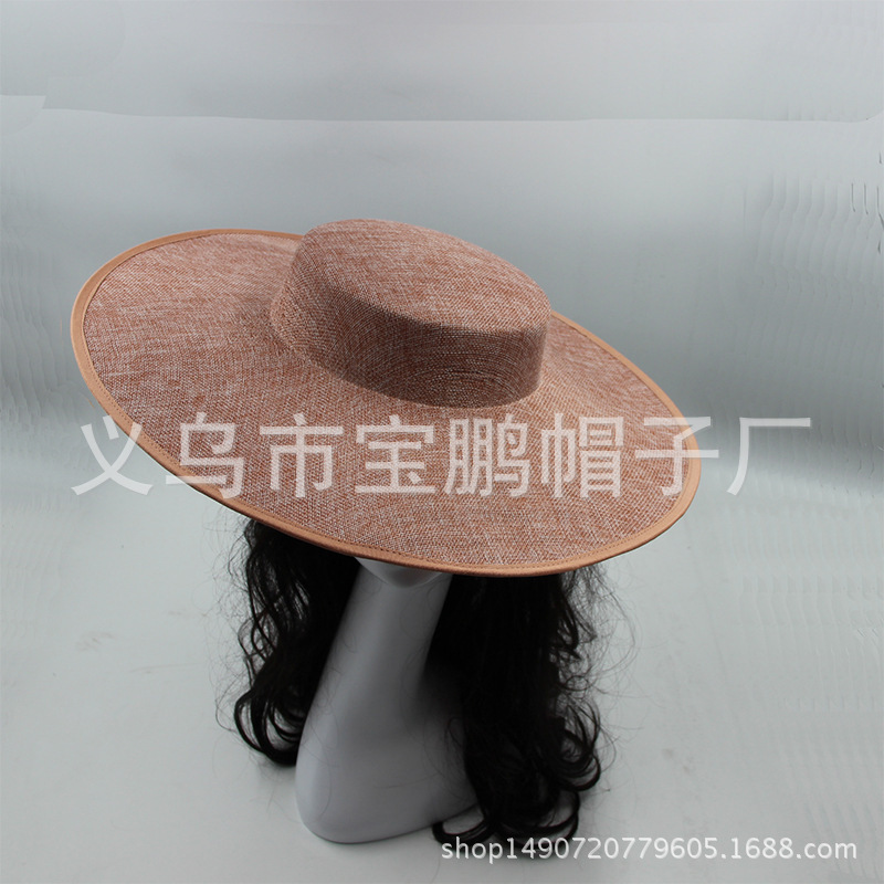 New Linen Hat Bottom Bridal Headwear Retro Hat Style Design Handmade DIY Accessories Material