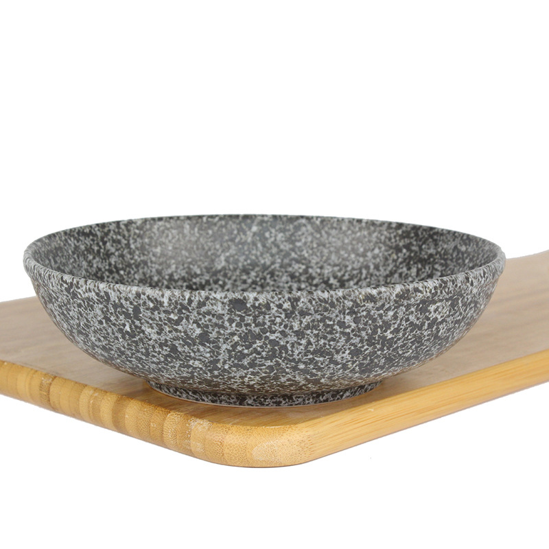 7-pulgadas de estilo europeo Rojo Negro de cerámica picante tazón de sopa de carne tazón al por mayor del hogar del hotel vajilla venta al por mayor