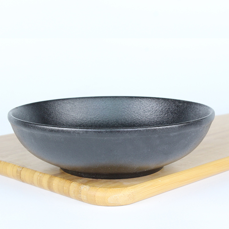 7-pulgadas de estilo europeo Rojo Negro de cerámica picante tazón de sopa de carne tazón al por mayor del hogar del hotel vajilla venta al por mayor