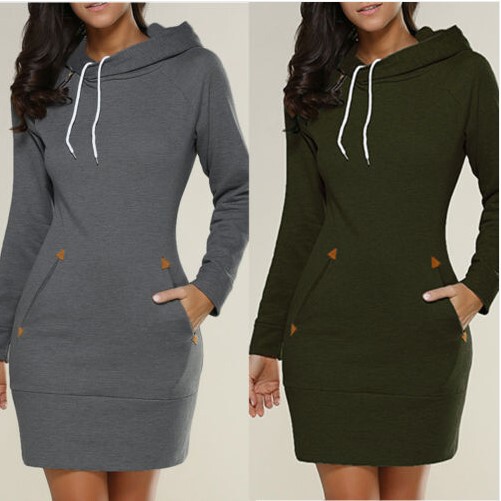 2026 Aliexpress Ebay Hot-Selling New Hooded Zip-Up Pullover Mid-Length Sweatshirt Dress 2026 Aliexpress Ebay Hot-Selling New Hooded Zip-Up Pullover Mid-Length Sweatshirt Dress