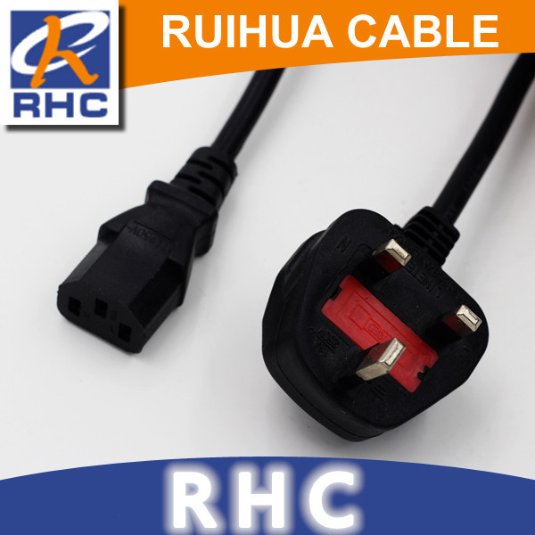 厂家直销  带保险管电源线BS 英式电源线