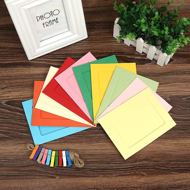 Paper Photo Frame Colorful Photo Wall 34567inch Ten Colorful Cardboard Photo Frame Painting Paper Hanging Hemp Rope Creative Paper Photo Frame Colorful Photo Wall 34567inch Ten Colorful Cardboard Photo Frame Painting Paper Hanging Hemp Rope Creative
