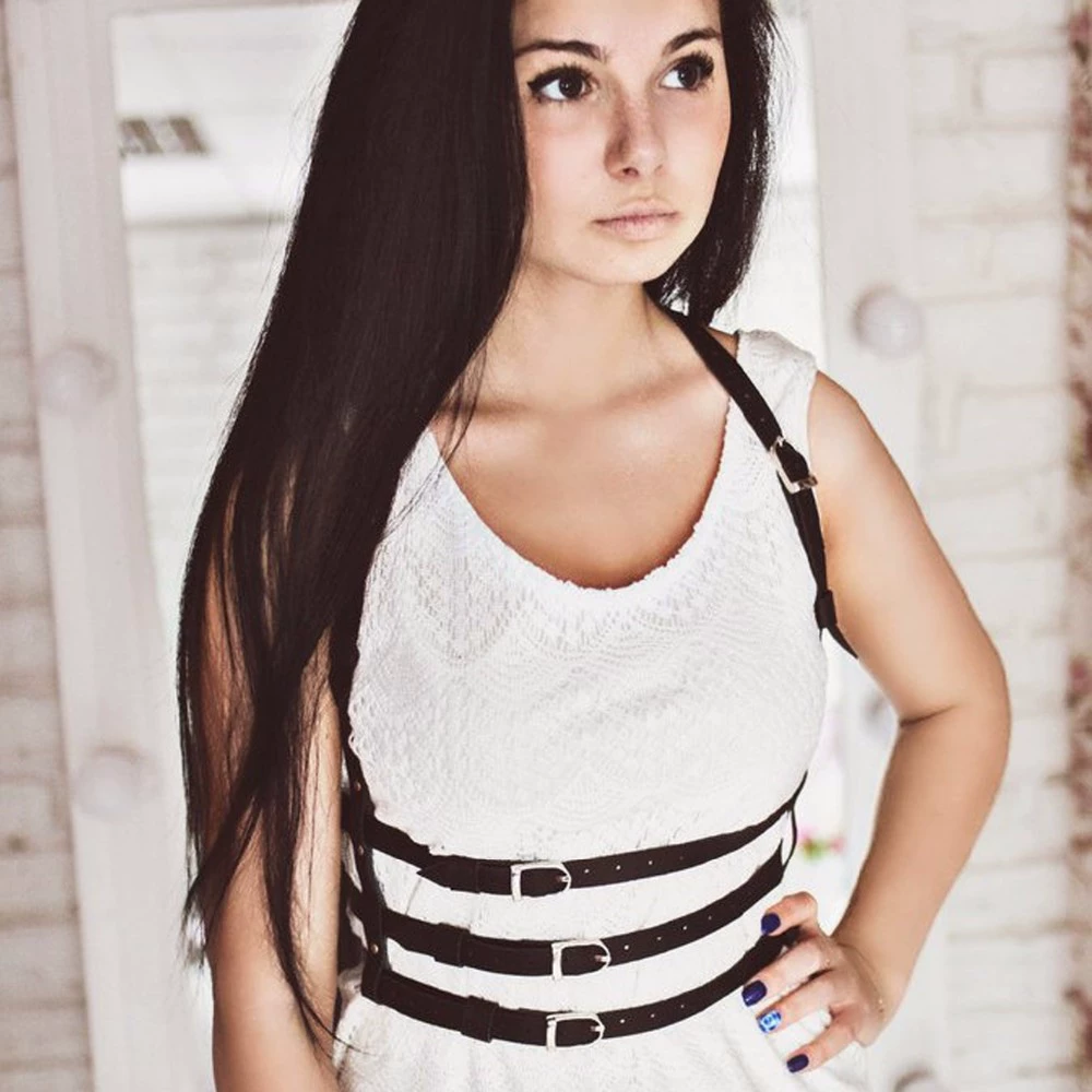 Black white red multicoloured belt handmade, punk style, lifting effect