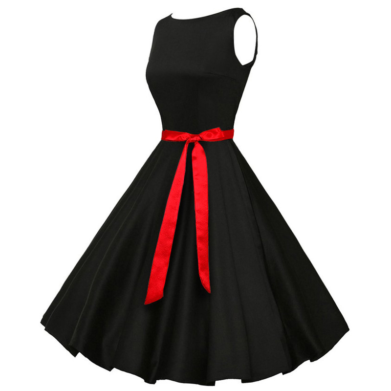 black dress with red ribbon Conjunto de Vestido Mini Put A Bow On It Strapless - Negro/Rojo