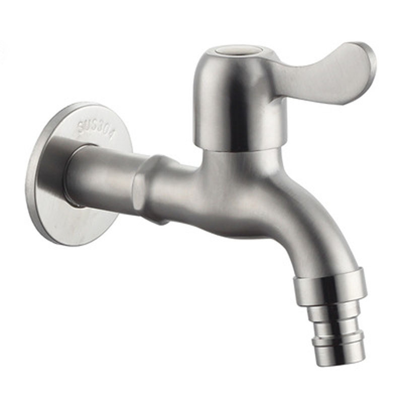 Yao Peng hardware baño 304 lavadora de acero inoxidable grifo ordinario de apertura rápida boquilla de agua solo grifo frío fábrica al por mayor