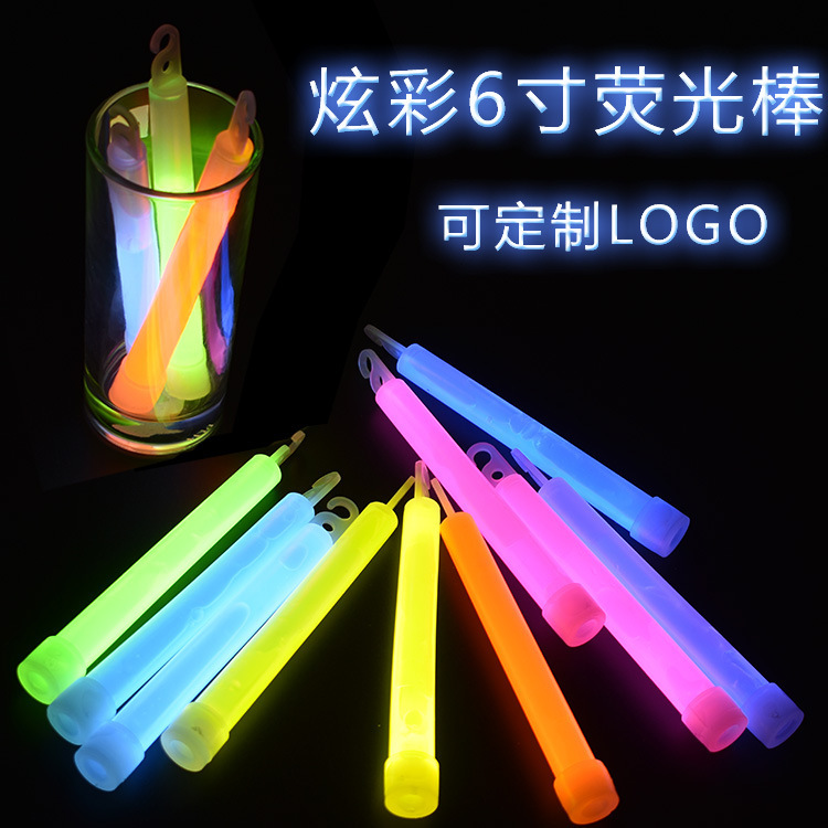 Camping emergency diving rescue operation 6-inch hook fluorescent stick outdoor lighting positioning luminous stick printable LOGO