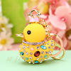 Cute yellow duck, keychain, metal pendant, Birthday gift, wholesale