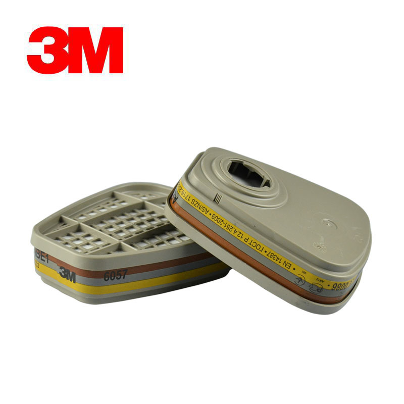 3M6057滤毒盒防有机无机酸性气体氯化氢二氧化氯硫化氢等