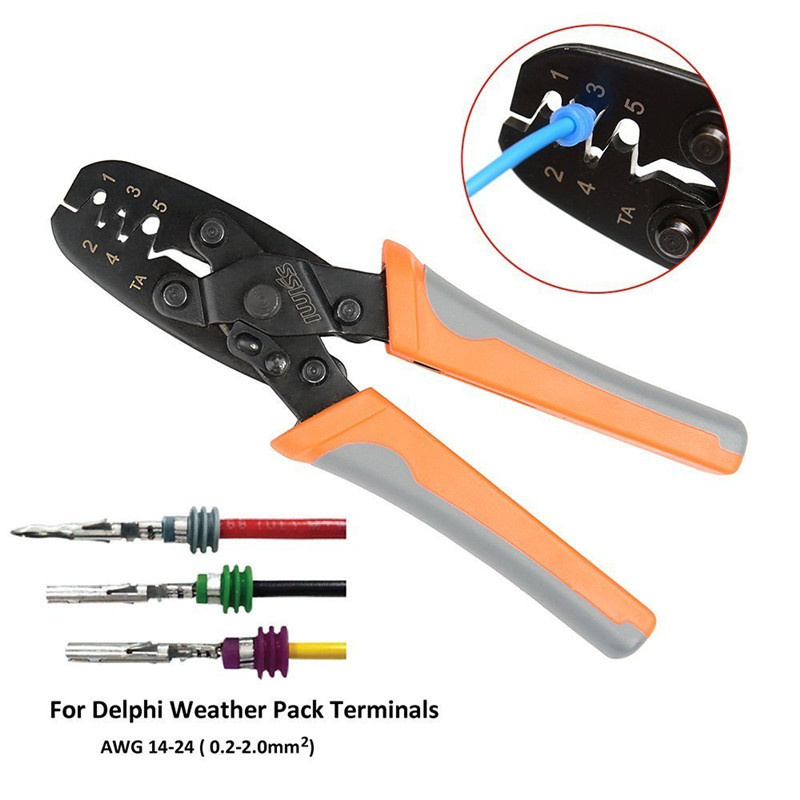 IWS-1424B de automoción a prueba de agua conector terminal alicates DT enchufe conector alicates que prensan 0.5-2.0